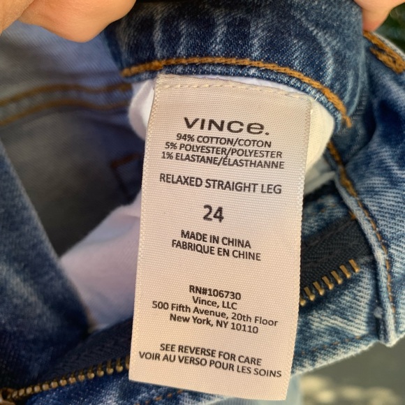 Vince jeans 👖 relaxed straight leg Spring 2019 size 24 - Picture 5 of 13